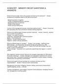 ICAEW BTF - MEMORY RECAP QUESTIONS & ANSWERS