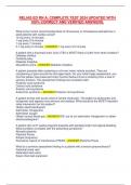 RELIAS ED RN A&comma; COMPLETE TEST 2024 UPDATED WITH  100&percnt; CORRECT AND VERIFIED ANSWERS&period; 