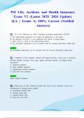 PSI Life&comma; Accident&comma; and Health Insurance Exam V2 &lpar;Latest 2025&sol; 2026 Update&rpar; Q&sol;A &vert; Grade A&vert; 100&percnt; Correct &lpar;Verified Answers&rpar;