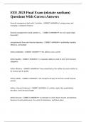 EEE 2023 Final Exam &lpar;okstate eastham&rpar; Questions With Correct Answers&period;
