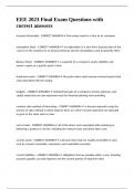 EEE 2023 Final Exam Questions with correct answers