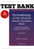 TEST BANK PSYCHOTHERAPY FOR THE ADVANCED PRACTICE PSYCHIATRIC NURSE&colon; A HOW TO GUIDE FOR EVIDENCE -BASED PRACTICE 3RD EDITION KATHLEEN WHEELER>CHAPTER 1- 24< RATED A&period; GUARANTEED PASS&period;