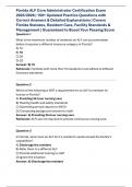 Florida ALF Core Administrator Certification Exam 2025&sol;2026 &vert; 150&plus; Updated Practice Questions with Correct Answers & Detailed Explanations &vert; Covers Florida Statutes&comma; Resident Care&comma; Facility Standards & Management &vert; Guaranteed to Boost Your Passing Score