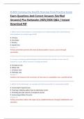 R-442 Community Health Nursing Final Practice Exam Exam Questions And Correct Answers &lbrace;Verified Answers&rcub; Plus Rationales 2025&sol;2026 Q&A &sol; Instant Download Pdf