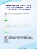 Primary Instructor Exam V1 &lpar;Latest 2025&sol; 2026 Update&rpar; Q&sol;A &vert; Grade A&vert; 100&percnt; Correct &lpar;Verified Answers&rpar;