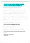 Intro to Human Resource Management Exam 1 Already Verified Graded A&plus;