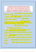Florida Fire Investigator Exam 2025&sol;2026 100&percnt; QUESTIONS AND ALL CORRECT ANSWERS HIGHLY GRADED A&plus;