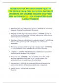 Pharmacology and the Nursing Process  10th Edition EXAM PREP 2025&sol;2026 ACCURATE  QUESTIONS AND VERIFIED CORRECT SOLUTIONS  WITH RATIONALES &vert;&vert; 100&percnt; GUARANTEED PASS  <LATEST VERSION> 