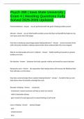 Psych 280 &vert; Iowa State University &vert; Exam 4 &vert; Hessling Questions Fully Solved 2025-2026 Updated&period;