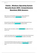 Fedvte - Windows Operating System Security Exam 2025 &vert; Comprehensive Questions With Answers