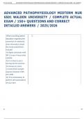Exam &lpar;elaborations&rpar; ADVANCED PATHOPHYSIOLOGY  NUR  6501 