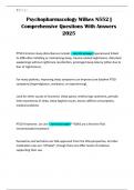 Psychopharmacology Wilkes N552 &vert; Comprehensive Questions With Answers 2025