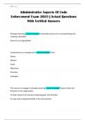Administrative Aspects Of Code Enforcement Exam 2025 &vert; Actual Questions With Verified Answers
