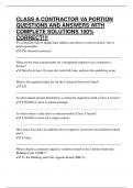 CLASS A CONTRACTOR VA PORTION QUESTIONS AND ANSWERS WITH COMPLETE SOLUTIONS 100&percnt; CORRECT&excl;&excl;&excl;