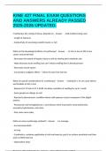 KINE 427 FINAL EXAM QUESTIONS AND ANSWERS ALREADY PASSED 2025-2026 UPDATED&period;
