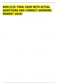 NUR1212C FINAL EXAM WITH ACTUAL  QUESTIONS AND CORRECT ANSWERS  NEWEST 2025&excl; 
