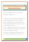 ECO 320L Final&colon; Definitions Exam 2025 Questions and Answers