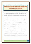 Black Rock Coffee Bar Study Guide 2025 Questions and Answers