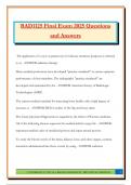 RAD1125 Final Exam 2025 Questions and Answers