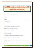 RAD1125 Study Set for Final Exam 2025 Questions and Answers