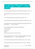HADM 6100 FINAL EXAM QUESTIONS WITH 100&percnt; CORRECT ANSWERS 2025 UPDATE&period;