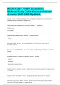 HADM 6120 - Health Economics Midterm Study Guide Exam and Actual Answers 2025-2026 Updated&period;