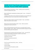 HADM 6134 Final Exam Questions and Already Passed 2025-2026 Updated&period;