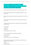 Intro to Healthcare FINAL EXAM- HDAM 6100 Questions and All Correct Answers 2025-2026 Updated&period;