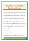 Republic interview Exam 2025 Questions and Answers