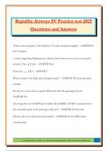 Republic Airways SV Practice test 2025 Questions and Answers
