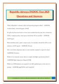 Republic Airways INDOC Test 2025 Questions and Answers