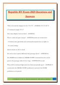 Republic KV Exam 2025 Questions and Answers