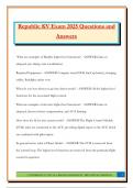 Republic KV Exam 2025 Questions and Answers