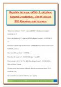 Republic Airways - ASM - 1 - Airplane General Description - &lpar;for SV&rpar; Exam 2025 Questions and Answers