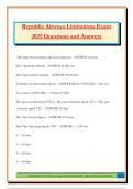 Republic Airways Bundled Exams 2025&sol;2026 &vert;Questions and Answers &vert;100&percnt; Pass&vert; Current Update