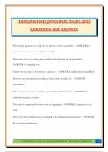 Parliamentary procedure Exam 2025 Questions and Answers