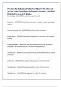 Practice for Esthetics State Board Exam V&period;1 &sol;Newest Actual Exam Questions and Correct Answers &lpar;Verified&comma; Detailed Answers&rpar; A Grade&period;