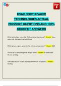 HVAC NOCTI HVAC&sol;R TECHNOLOGIES ACTUAL 2025&sol;2026 QUESTIONS AND 100&percnt; CORRECT ANSWERS
