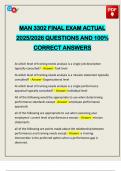 MAN 3302 FINAL EXAM ACTUAL 2025&sol;2026 QUESTIONS AND 100&percnt; CORRECT ANSWERS