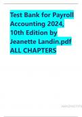 Test Bank for Payroll Accounting 2024&comma; 10th Edition by Jeanette Landin&comma; Chapter 1-7&vert;&vert;All Chapters&period;pdf