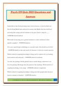 Psych 219 Quiz 2025 Questions and Answers