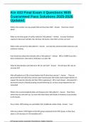 Kin 433 Final Exam 4 Questions With Guaranteed Pass Solutions 2025-2026 Updated&period;