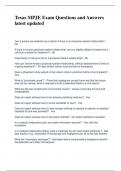 Texas MPJE Exam Questions and Answers latest updated