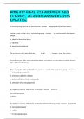 KINE 433 FINAL EXAM REVIEW AND CORRECT VERIFIED ANSWERS 2025 UPDATED&period;