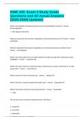 KINE 433- Exam 3 Study Guide Questions and All Actual Answers &lpar;2025-2026&rpar; Updated&period;