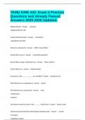 TAMU KINE 433- Exam 2 Practice Questions and Already Passed Answers 2025-2026 Updated&period;