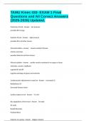 TAMU Kines 433- EXAM 1 Final Questions and All Correct Answers &lpar;2025-2026&rpar; Updated&period;