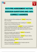 D373 PRE ASSESSMENT ACTUAL 2025&sol;2026 QUESTIONS AND 100&percnt; CORRECT ANSWERS