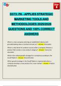 PACKAGE DEAL&colon;&colon; WGU D373 MARKETING EXAMS 2025&sol;2026 Q&A 100&percnt; PASS