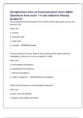 StraighterLine Intro to Communication&colon; Exam Q&As &lpar;Questions from exam 1-4 and midterm&rpar; Already Graded A&plus;